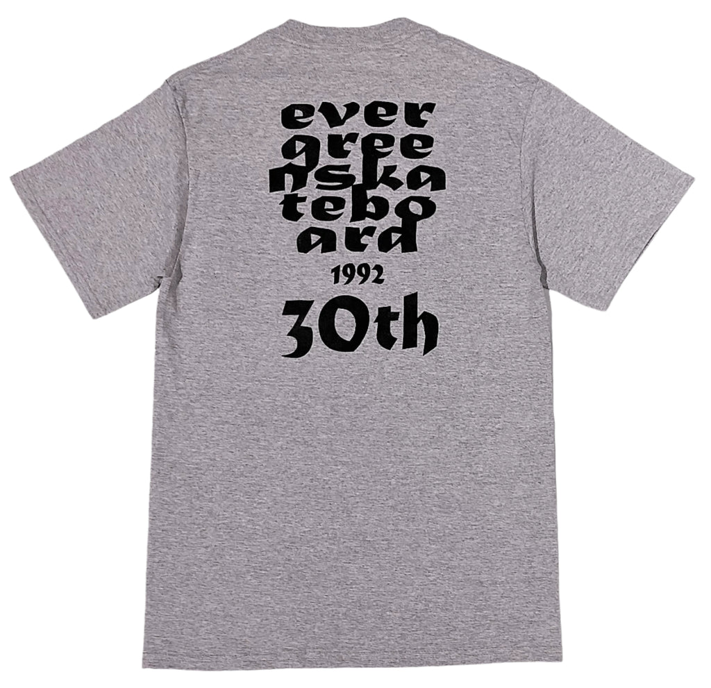 Evergreen 30th Anniversary S/S Tee 30th08 Heather Grey