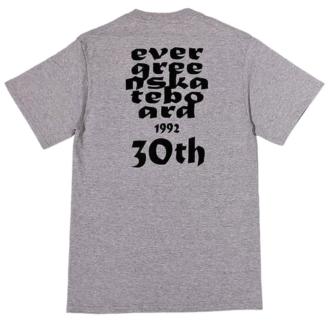 Evergreen 30th Anniversary S/S Tee 30th08 Heather Grey
