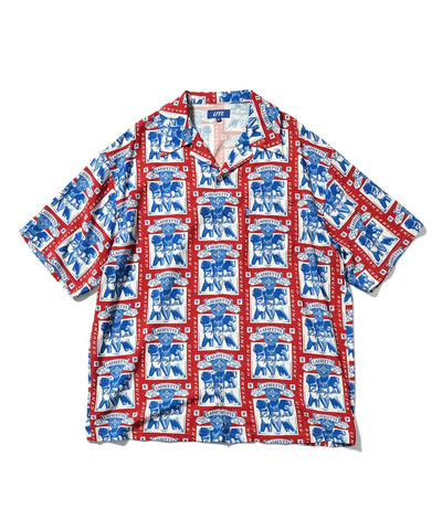 Lafayette Weiser Allover Pattern S/S Shirt Red