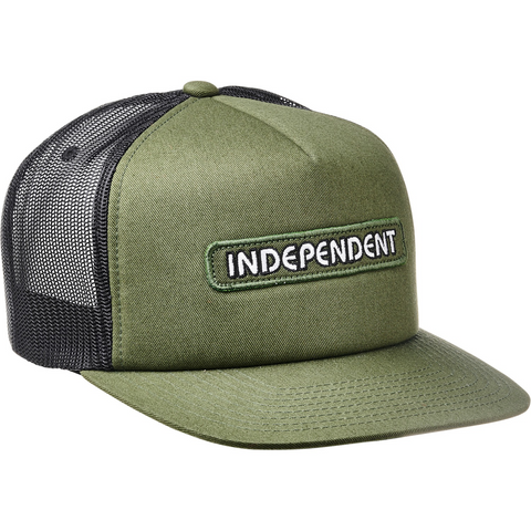Independent B/C Groundwork Mesh Trucker Hat Army/Black
