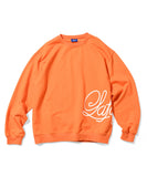 Lafayette Side Printed Script Logo Crewneck Sweat Orange