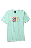 AM Aftermidnight NYC Tie Dye AM Logo S/S Tee Light Mint