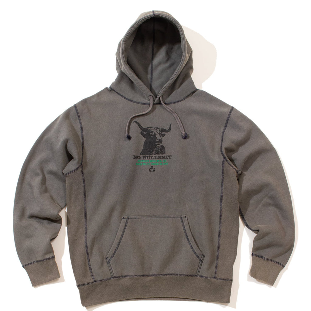 Acapulco Gold No Bullshit Pullover Hooded Sweatshirt (Worn Effect Washed Coal)