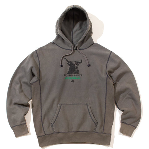 Acapulco Gold No Bullshit Pullover Hooded Sweatshirt (Worn Effect Washed Coal)