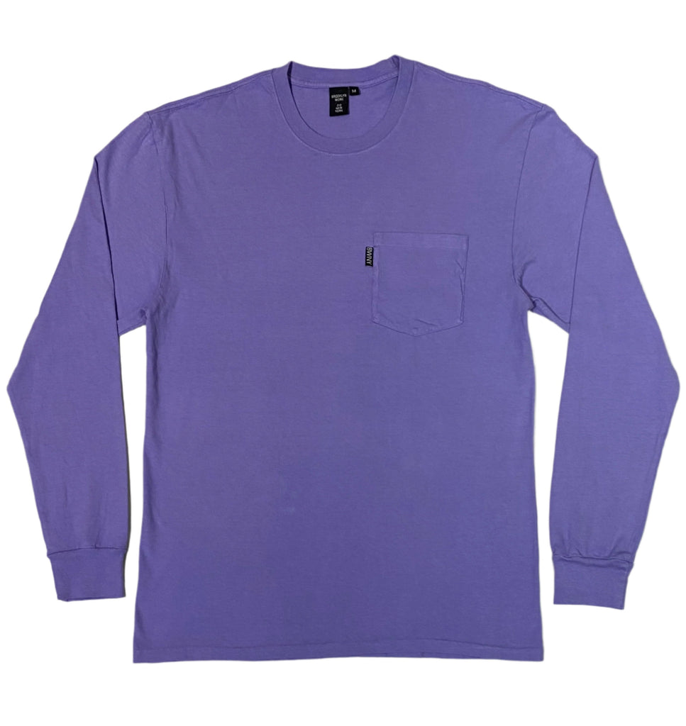 Brooklyn Work T103 Beach Wash Garment Dyed Pocket L/S Tee Amethyst