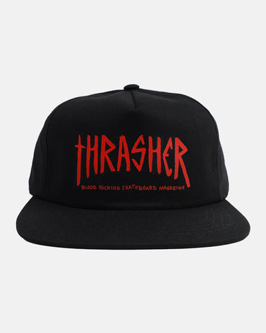 Thrasher x Toy Machine Scratch Snapback Hat Black