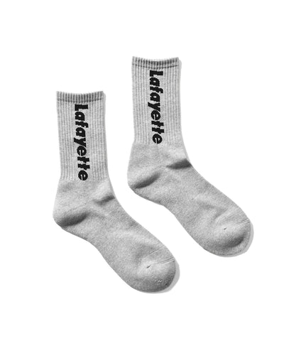 Lafayette Logo Crew Socks Heather Grey