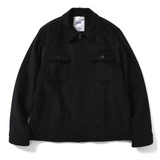 Lafayette Wool Zip Work Jacket Black