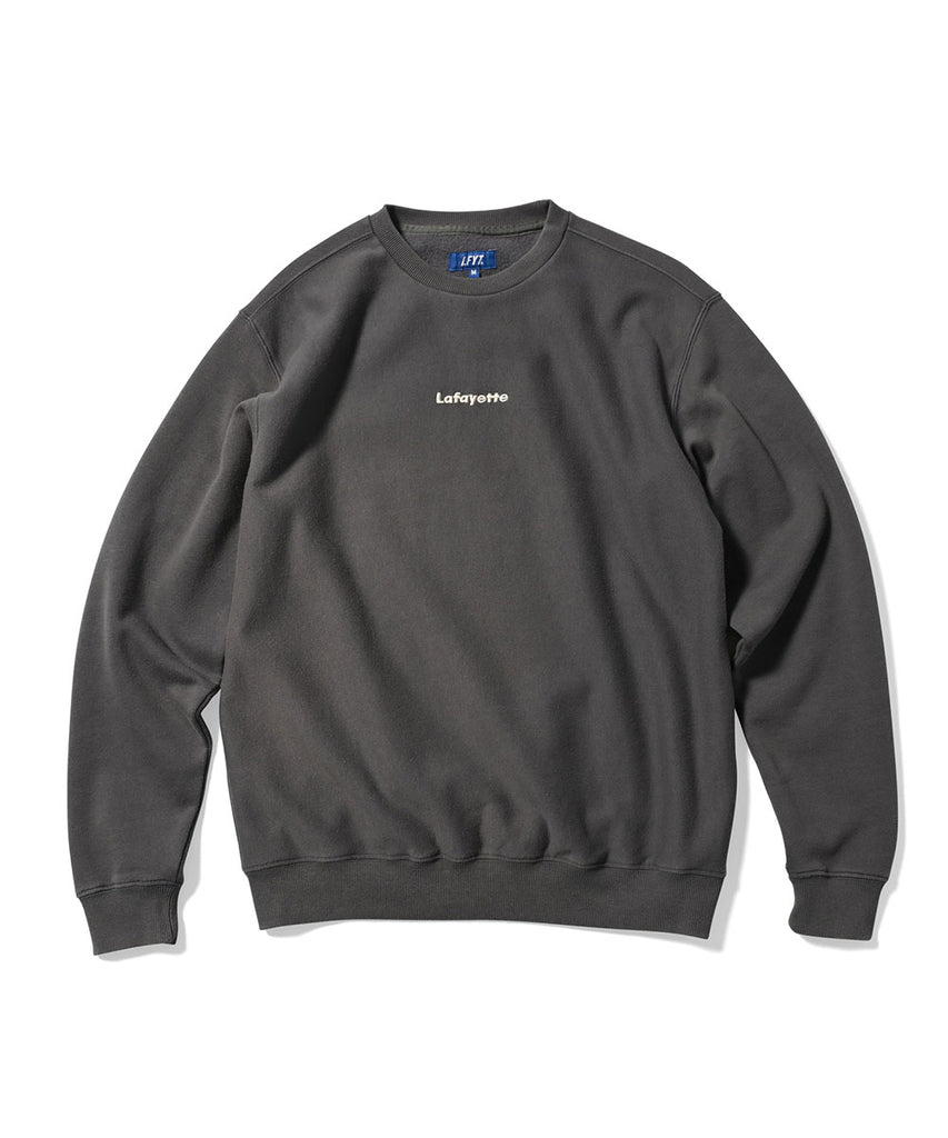 Lafayette Worn Out Small Logo Crew Sweat Black