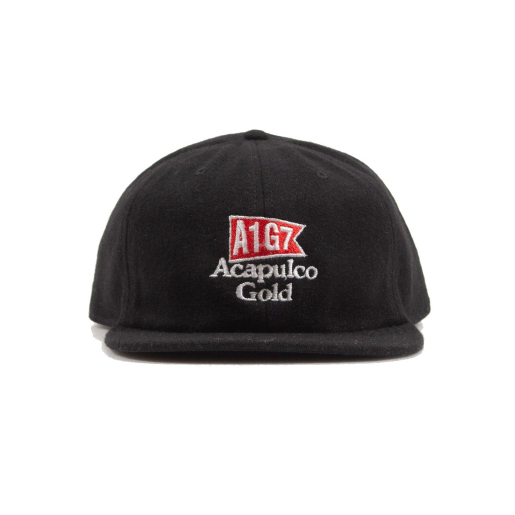 Acapulco Gold Wool 6 Panel Cap Black