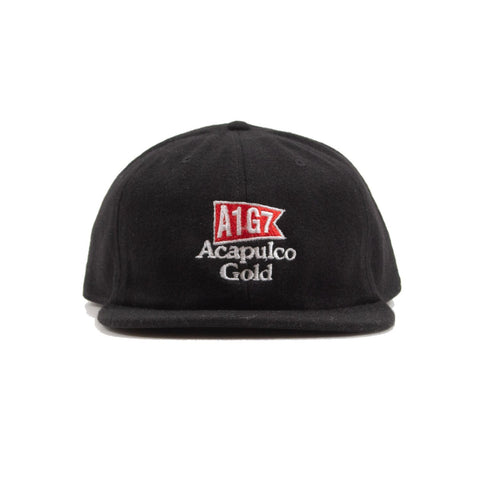 Acapulco Gold Wool 6 Panel Cap Black