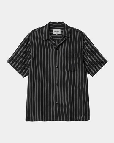 Carhartt WIP Reyes S/S Shirt Reyes Stripe, Black/White (In Store Pickup Only)