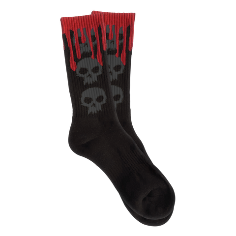 Zero 3 Skull Blood Socks Black/Black