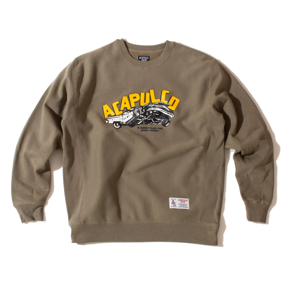 Acapulco Gold Messed Up Crewneck Sweatshirt Army