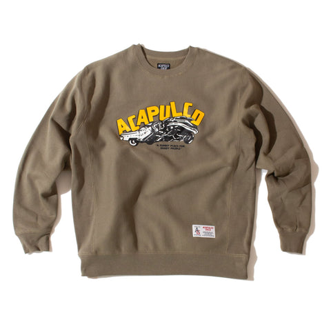 Acapulco Gold Messed Up Crewneck Sweatshirt Army