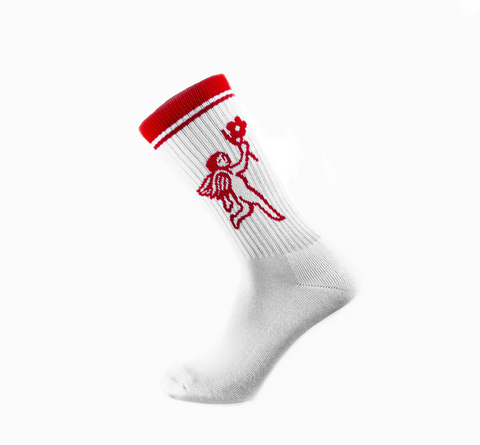 Psockadelic Angel Boy Socks White