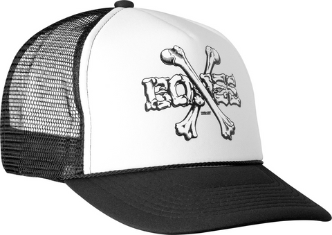 Powell Peralta Cross Bones Mesh Trucker Hat Black/White