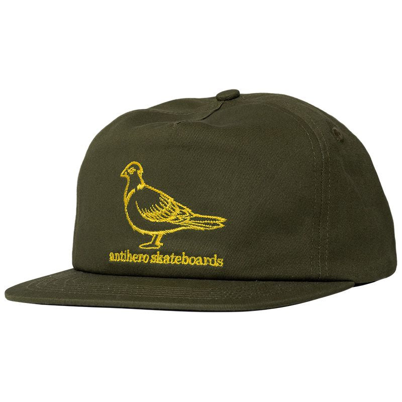 Anti Hero Basic Pigeon Snapback Hat Olive/Orange