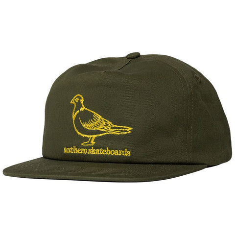 Anti Hero Basic Pigeon Snapback Hat Olive/Orange