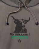 Acapulco Gold No Bullshit Pullover Hooded Sweatshirt (Worn Effect Washed Coal)