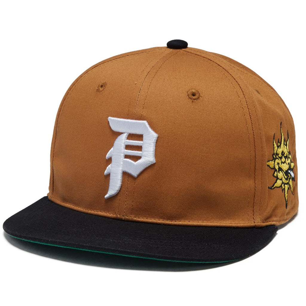 Primitive Skateboard Burnt Snapback Hat Brown