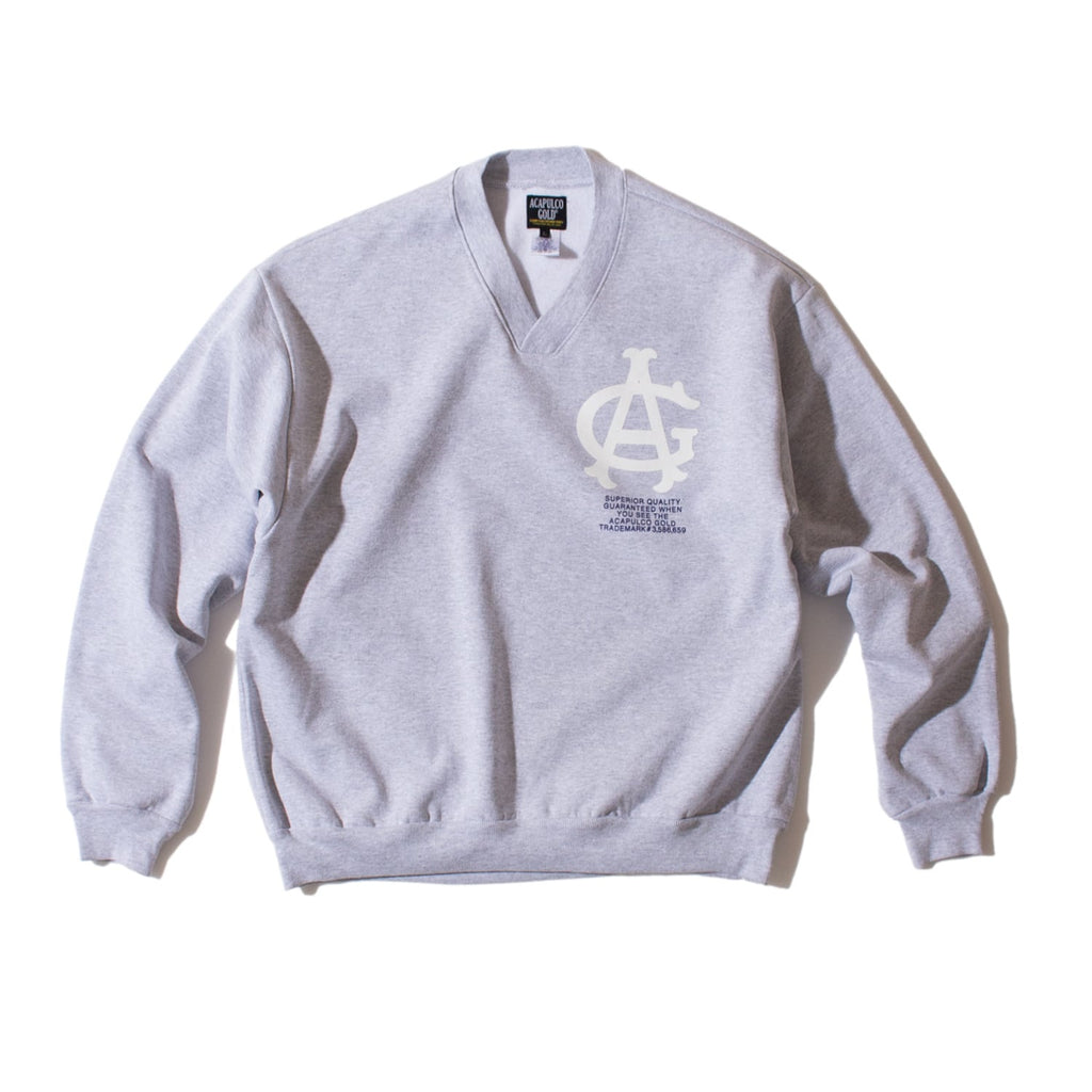 Acapulco Gold Prep V-Neck Sweatshirt / Wider And Shorter Fit (Ash)