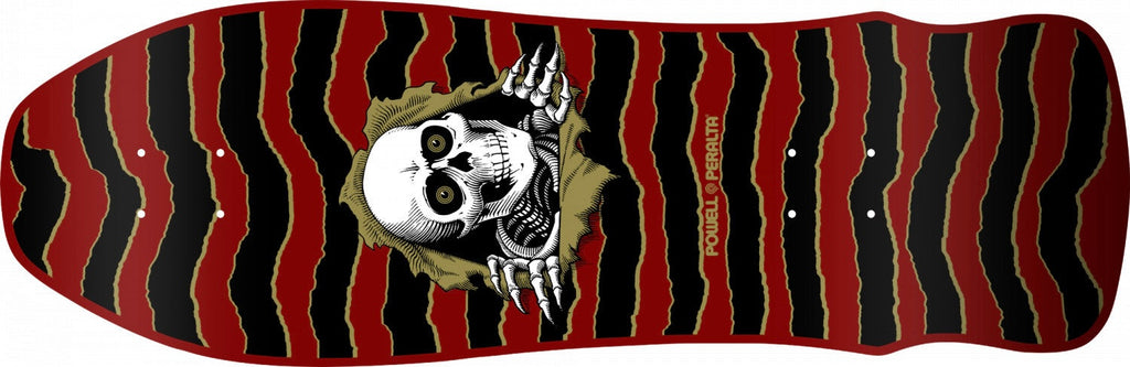 Powell Peralta Geegah Ripper Maroon Reissue Deck 9.75” With Grip Tape (In Store Pickup Only)