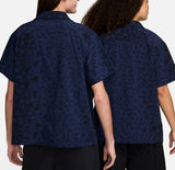 Nike SB Print Bowler S/S Button-Up Skate Shirt FN2596-410 Midnight Navy (In Store Pickup Only)