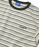 Lafayette Script Logo Multi Striped S/S Tee Grey