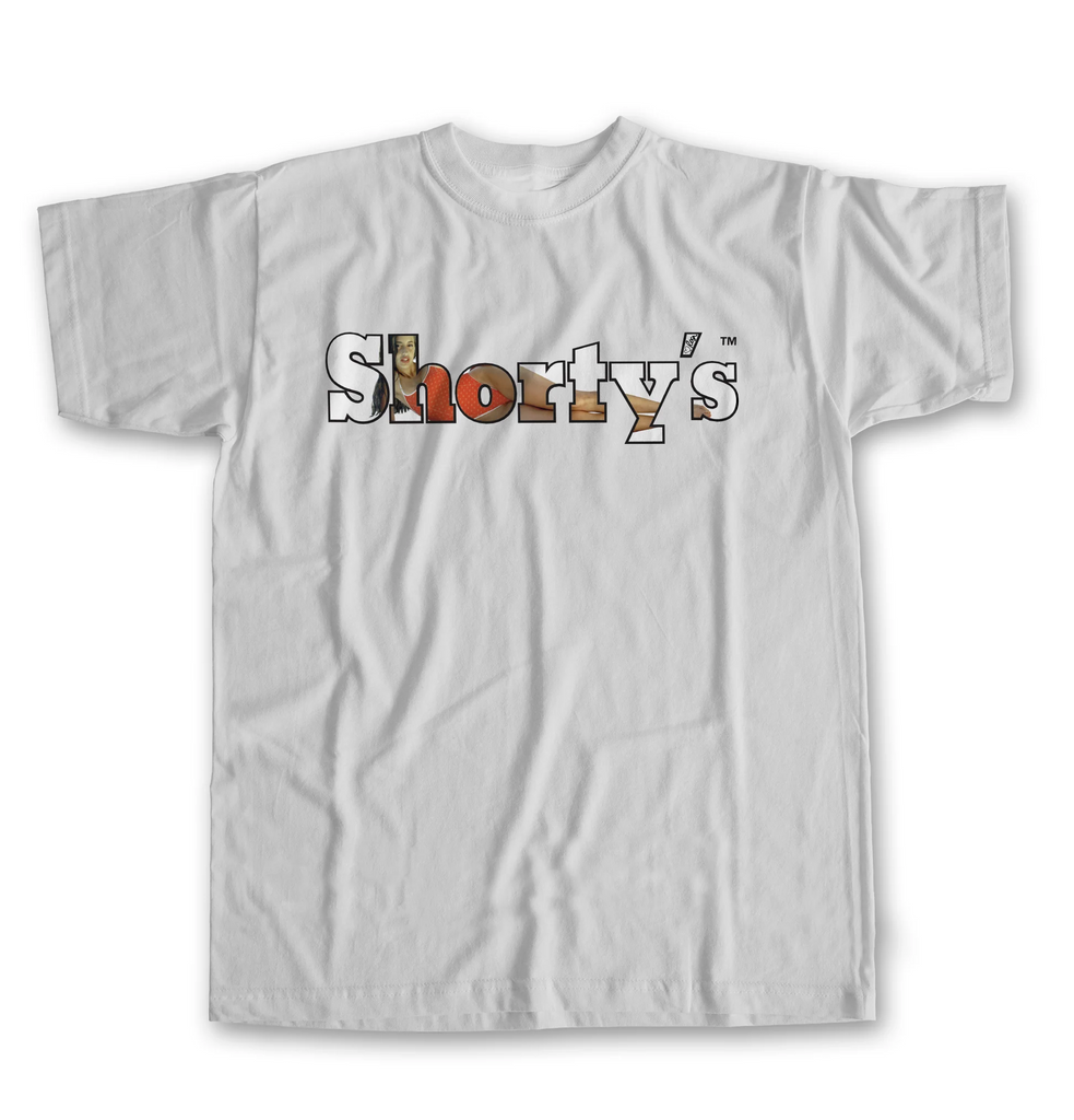 Shorty’s Skateboards Rosa Long Logo S/S Tee White