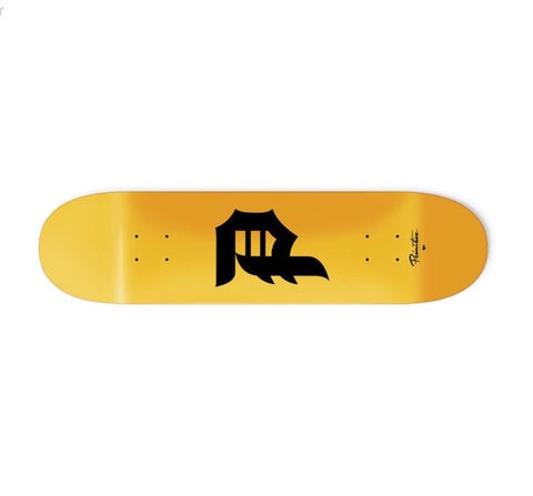 Primitive Skateboard Dirty P Core Yellow Deck 8.375” With Grip Tape (In Store Pickup Only)