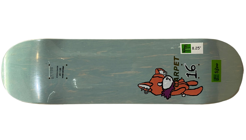 Carpet Teddy Bear Blue Deck 8.25” With Grip Tape (In Store Pickup Only)