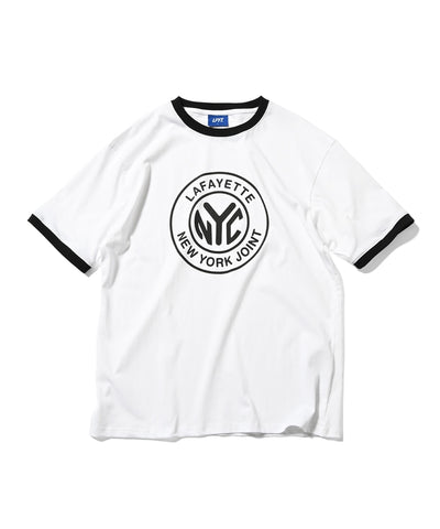 Lafayette Token Logo Ringer S/S Tee White