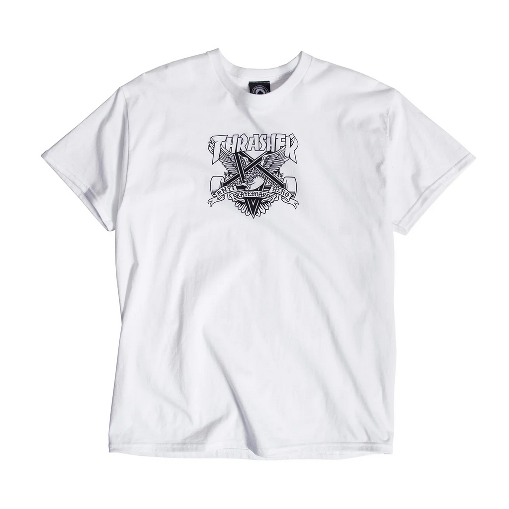 Thrasher X Anti Hero Eaglegram S/S Tee White