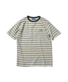 Lafayette Script Logo Multi Striped S/S Tee Grey