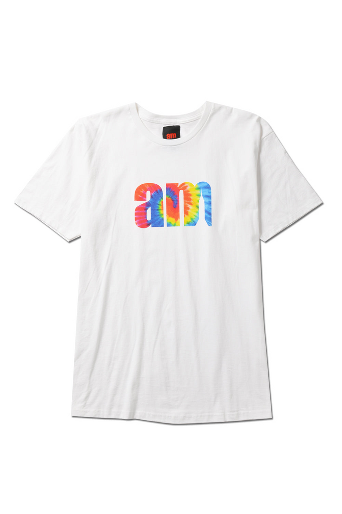 AM Aftermidnight NYC Tie Dye AM Logo S/S Tee White