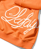 Lafayette Side Printed Script Logo Crewneck Sweat Orange