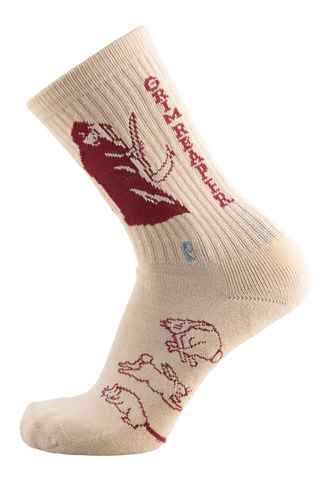 Psockadelic Grim Reaper Socks Cream