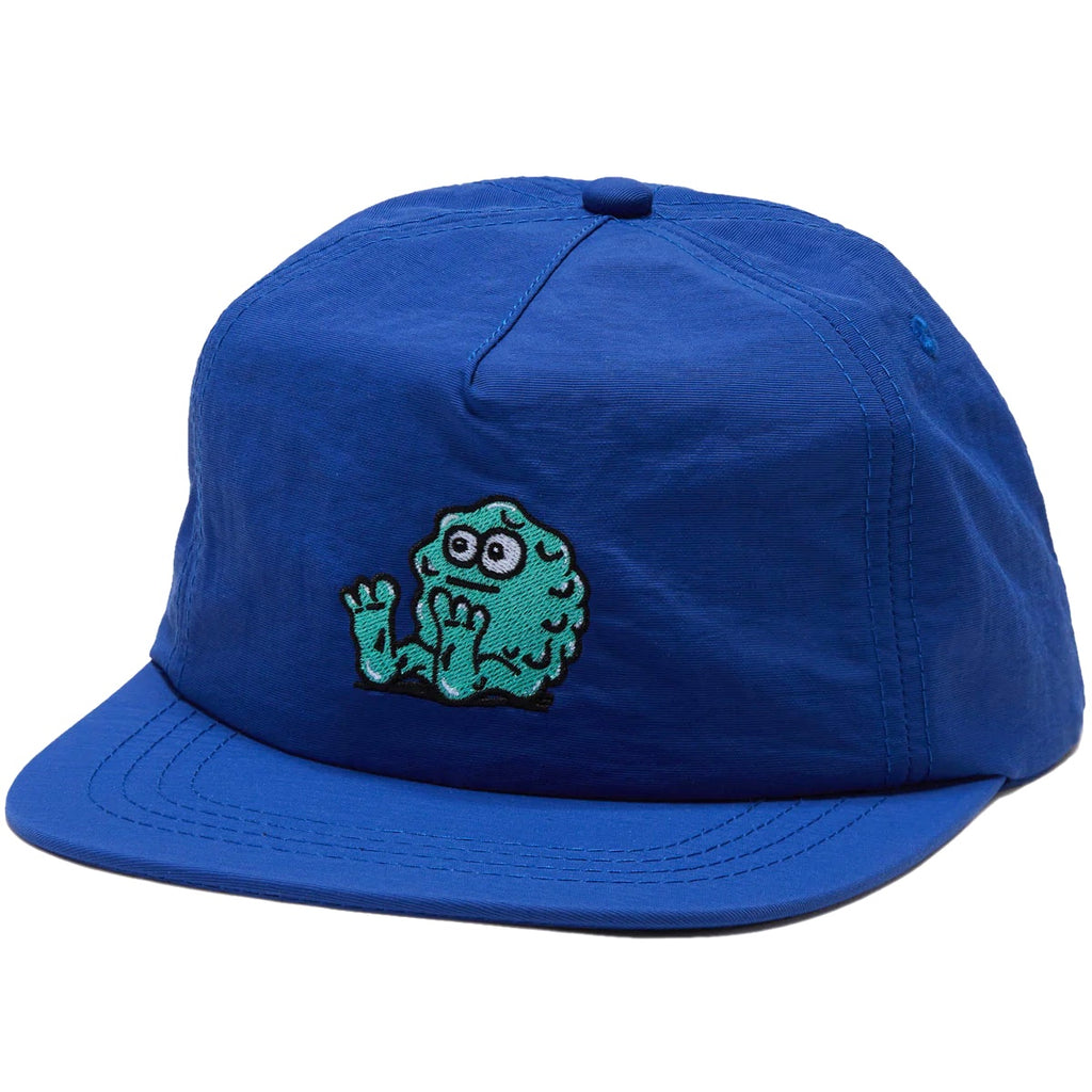 Snot Wheel Co. Booger Logo 5 Panel Nylon Snapback Hat Blue