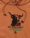 Acapulco Gold No Bullshit Pullover Hooded Sweatshirt (Worn Effect Washed Burgundy)
