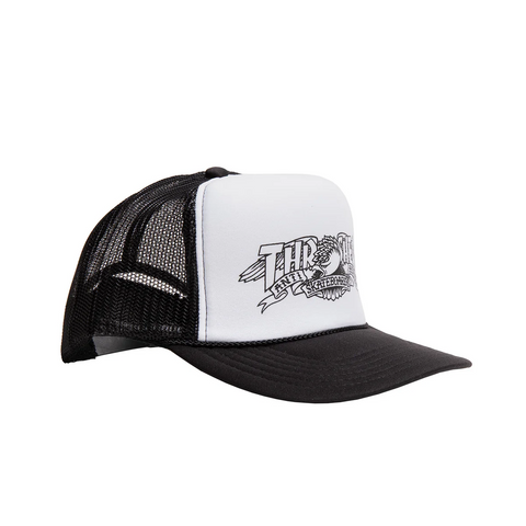 Thrasher X Anti Hero Mag Banner Trucker Hat Black/White