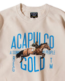 Acapulco Gold Horse Race Raglan Crew Sweatshirt Natural