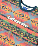 Lafayette Navajo Naitive Pattern Lafayette Logo S/S Tee Orange