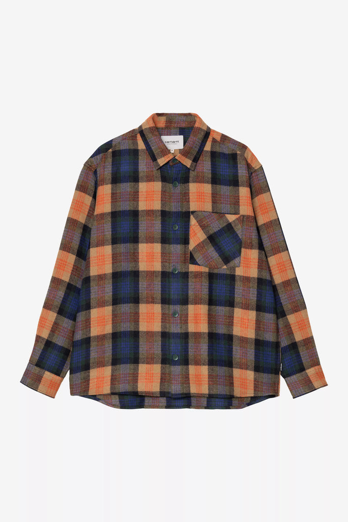 Carhartt WIP L/S Dern Shirt Dern Check, Sycamore Tree