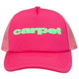 Carpet Puff Trucker Hat Pink