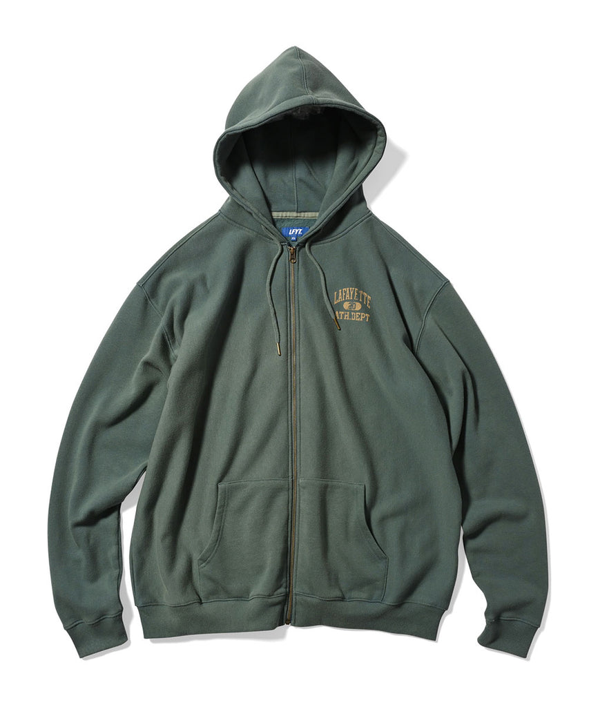 Lafayette Worn Out Athletics Zip Hoodie Green