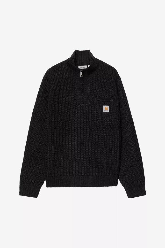 Carhartt WIP Detroit Half Zip Sweater Black
