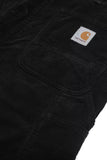 Carhartt WIP Single Knee Corduroy Pant Black, Rinsed