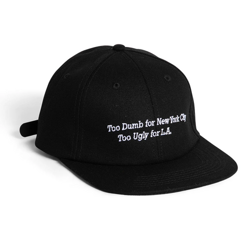 Chocolate Waylon Jennings Too Dumb 6 Panel Hat Black