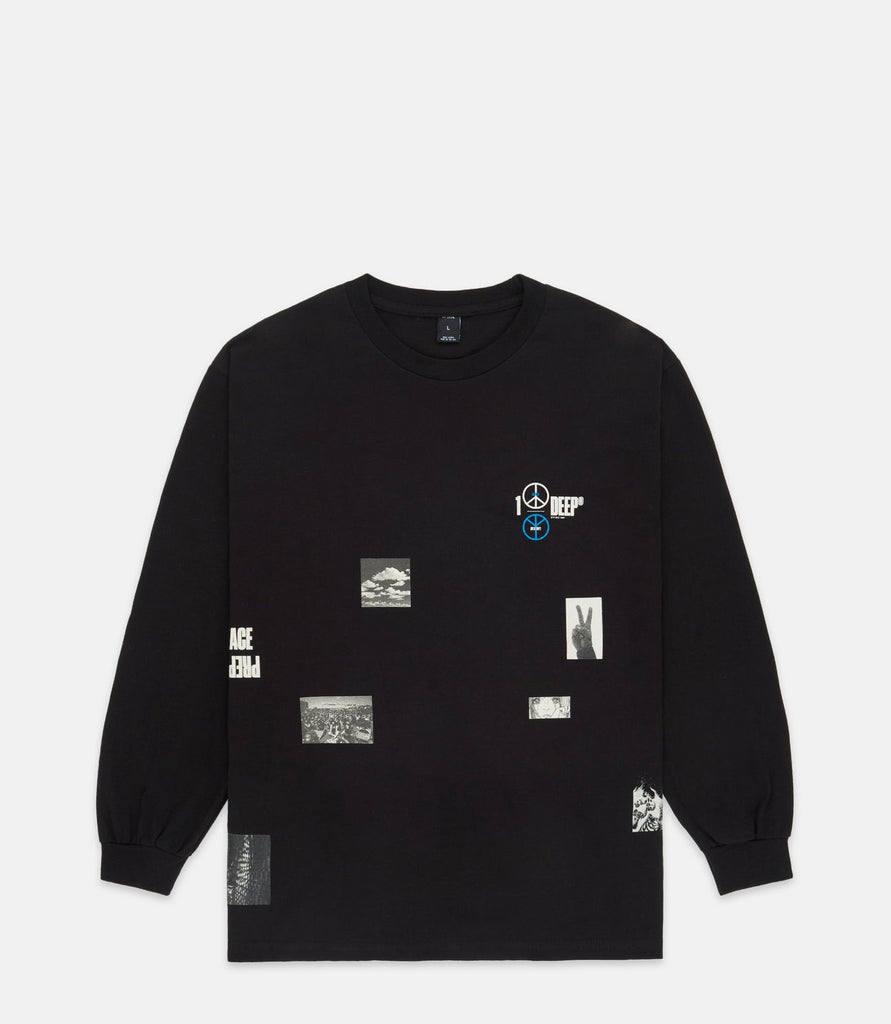 10 Deep Peace Peace L/S Tee Black